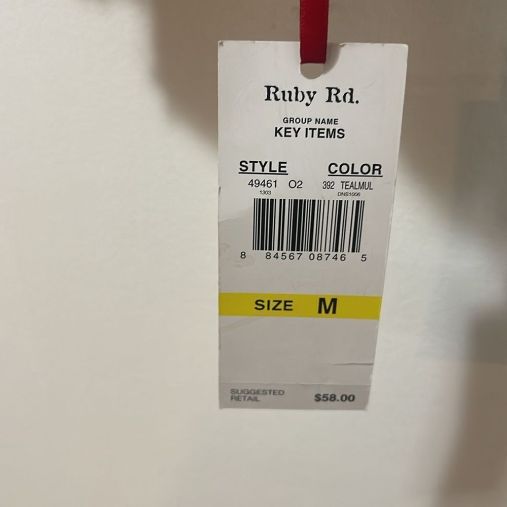 Ruby Rd. Teal Top - Medium NWT - Picture 3 of 6